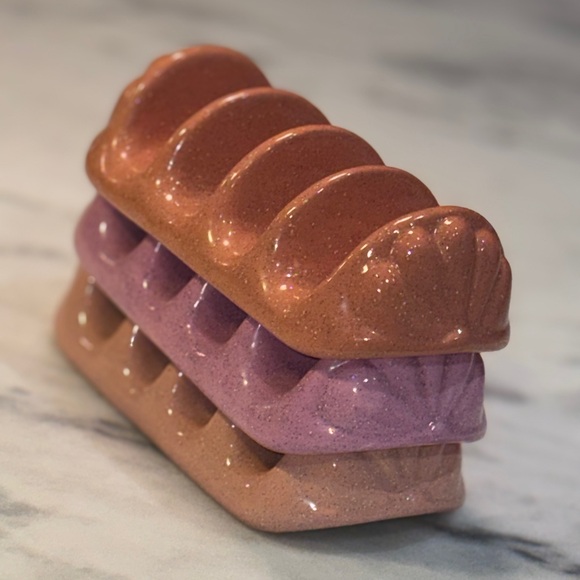 Pottery Taco Trays Set of 3 Signed 1990’s - Picture 5 of 6